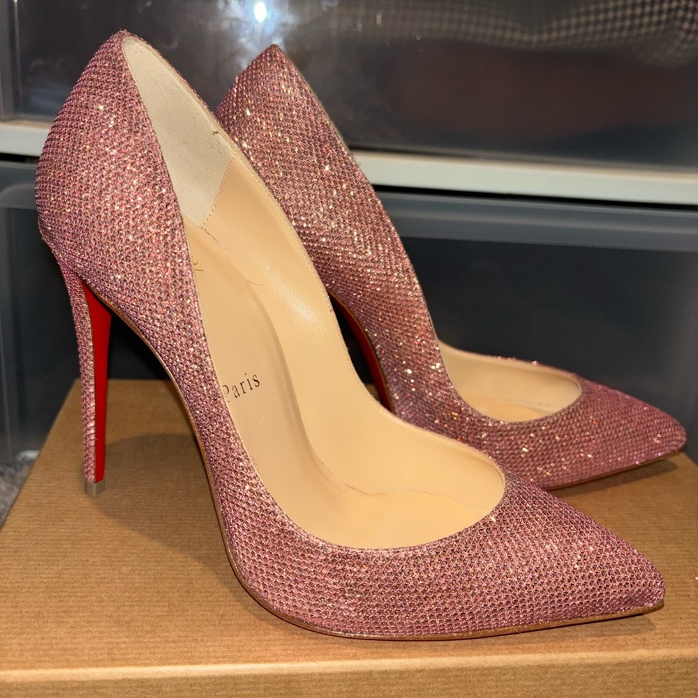 Christian Louboutin Pink Sparkle Heels